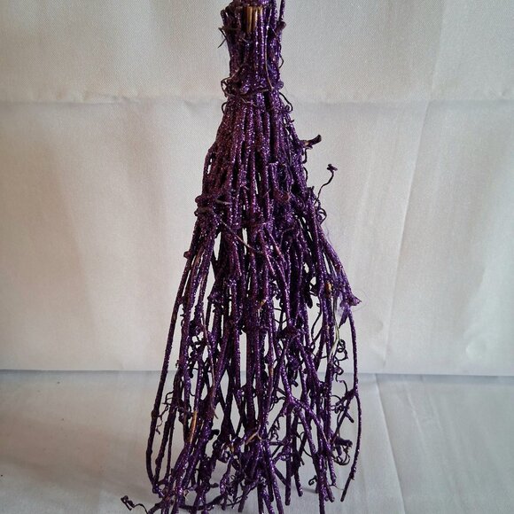 Set of 2 Purple Decorative Witches Brooms Hanging Decorations - Picture 4 of 10